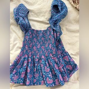 Mille ruffle sleeved, smocked top